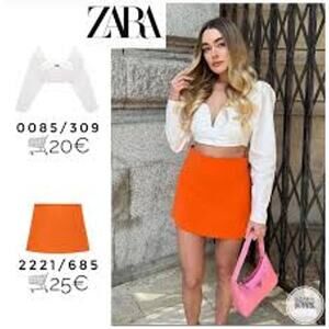 ZARA Gathered Crop Top
